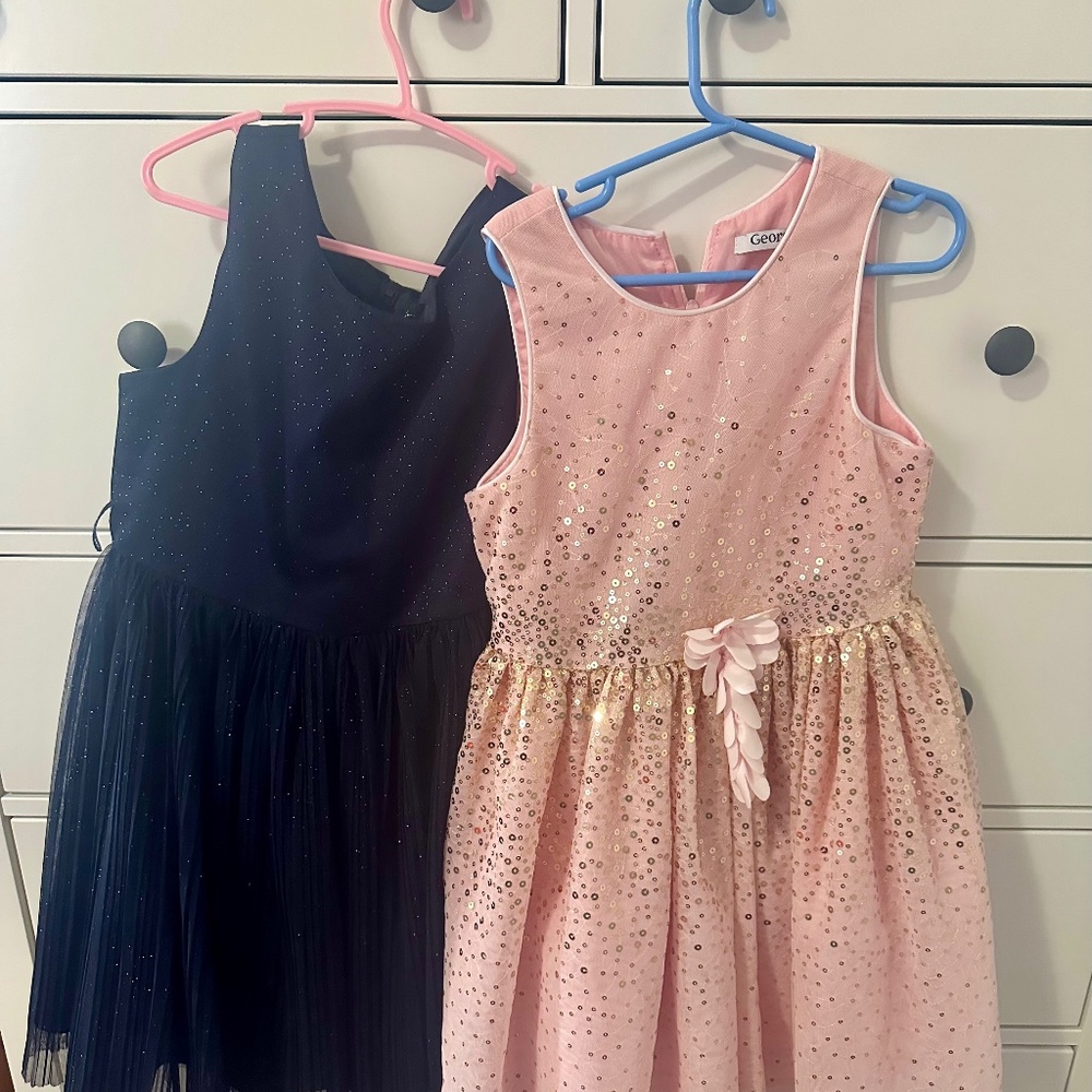 Lot of two size 8 girls glitter sparkle dresses